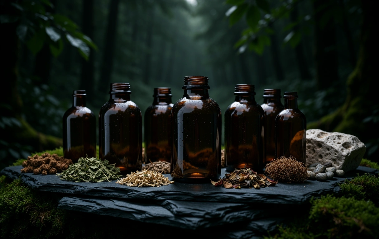 Naturalne formuły w szklanych opakowaniach